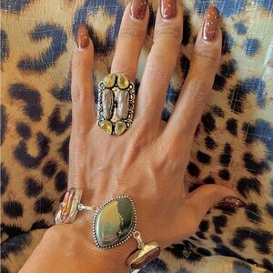 Ornate Silver Vintage Ring and bracelet